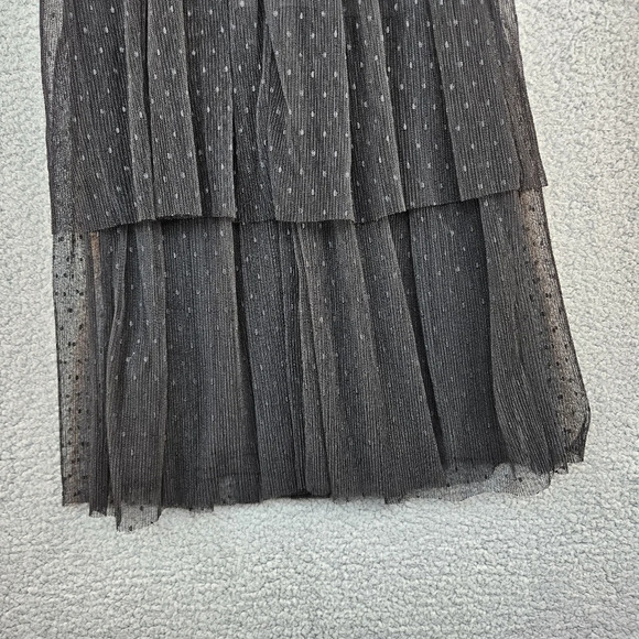 Dress The Population Women's Kady Dress Sz XS Merlot Sequins Tiered Tulle - Picture 11 of 13